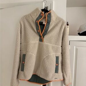 L.L. Bean Cream  Teddy Jacket